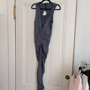 Sz 2 Jaga Stylish Gray Sleeveless Dress